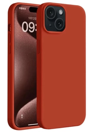Newface Apple iPhone 15 Kılıf First Silikon - Kırmızı