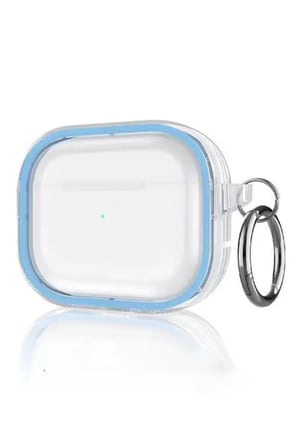 Movenchy Apple Airpods Pro 2 (2.nesil) Shiny Şeffaf Kılıf - Sierra Blue