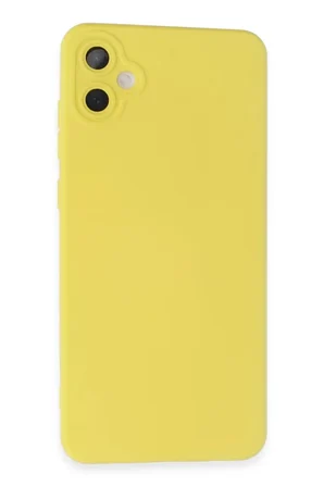 Newface Samsung Galaxy A05 Kılıf Nano içi Kadife Silikon - Sarı