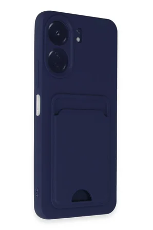 Newface Xiaomi Redmi 13C Kılıf Kelvin Kartvizitli Silikon - Lacivert