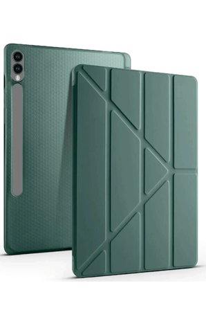 Newface Samsung Galaxy X610 Tab S9 FE Plus 12.4 Kılıf Kalemlikli Mars Tablet Kılıfı - Koyu Yeşil