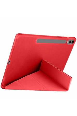 Newface Samsung Galaxy X610 Tab S9 FE Plus 12.4 Kılıf Kalemlikli Mars Tablet Kılıfı - Kırmızı