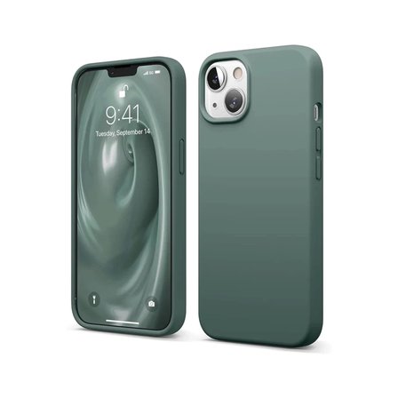 Newface Apple iPhone 14 Kılıf First Silikon - Koyu Yeşil