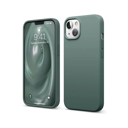Newface Apple iPhone 14 Kılıf First Silikon - Koyu Yeşil