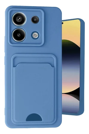 Newface Xiaomi Redmi Note 13 Pro 5G Kılıf Kelvin Kartvizitli Silikon - Mavi