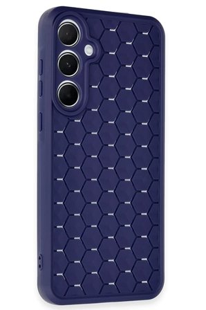 Newface Samsung Galaxy A35 5G Kılıf Petek Silikon Kapak - Lacivert