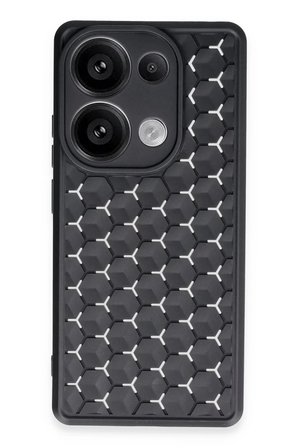 Newface Xiaomi Redmi Note 13 Pro 5G Kılıf Petek Silikon Kapak - Siyah