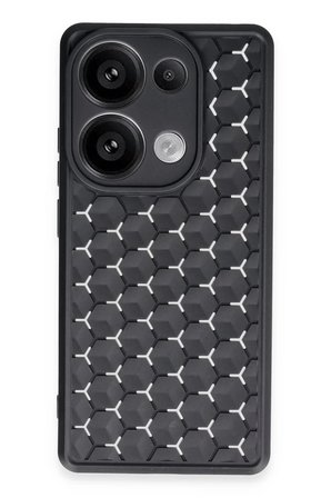 Newface Xiaomi Redmi Note 13 Pro 4G Kılıf Petek Silikon Kapak - Siyah