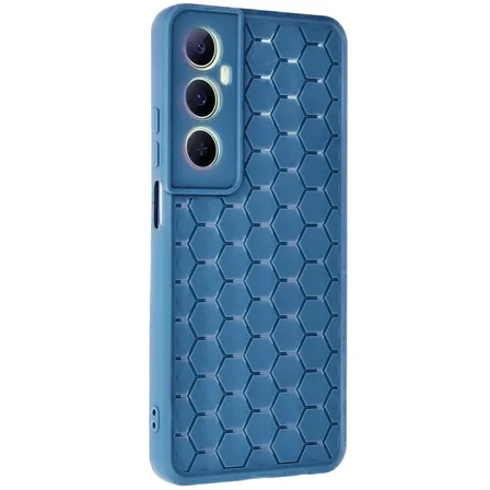 Newface Realme C65 Kılıf Petek Silikon Kapak - Mavi