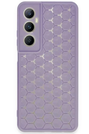 Newface Realme C65 Kılıf Petek Silikon Kapak - Lila