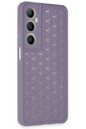 Newface Realme C65 Kılıf Petek Silikon Kapak - Lila