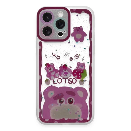 Newface Apple iPhone 14 Pro Kılıf Sweet Desenli Silikon Kapak - Pembe