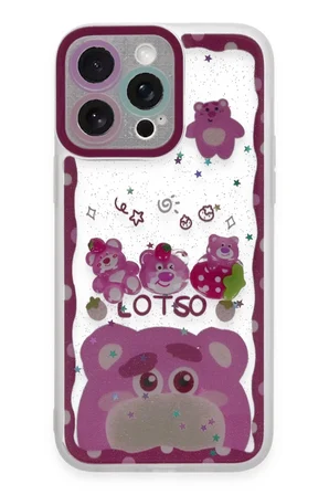 Newface Apple iPhone 14 Pro Max Kılıf Sweet Desenli Silikon Kapak - Pembe