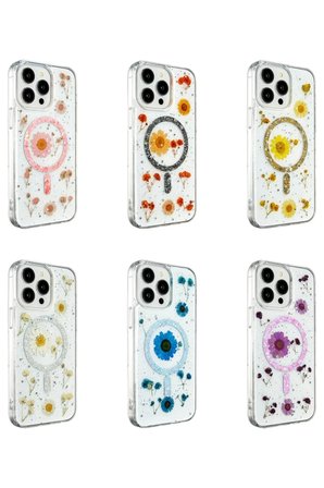 Newface Apple iPhone 15 Pro Kılıf Daisy Simli Magsafe Kapak - Pembe