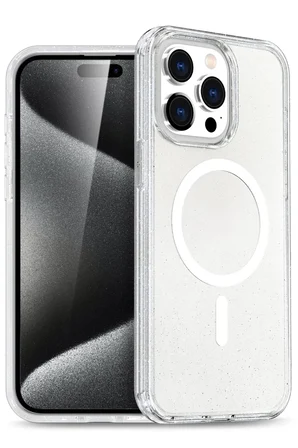 Newface Apple iPhone 14 Pro Kılıf Star Magsafe Kapak - Şeffaf