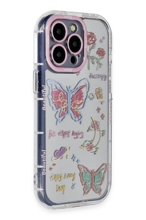 Newface Apple iPhone 15 Pro Max Kılıf Reflexion Desenli Kapak - Desen 8