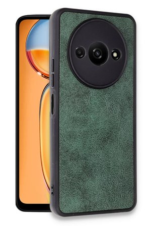 Newface Xiaomi Redmi A3 4G Kılıf Aras Deri Kapak - Koyu Yeşil