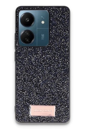 Onegif Xiaomi Redmi 13C Bright Simli Kapak - Siyah