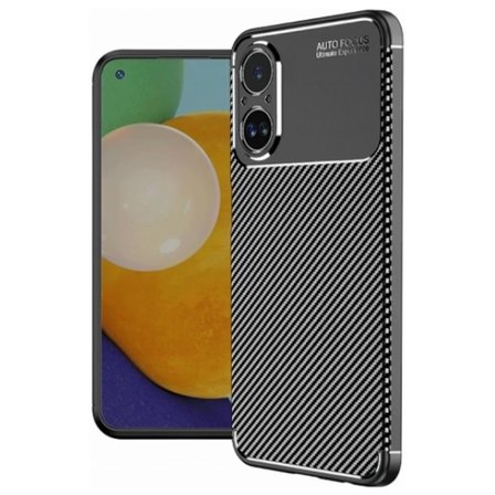 Newface Realme 12 Lite Kılıf Auto Focus Karbon Kapak - Siyah
