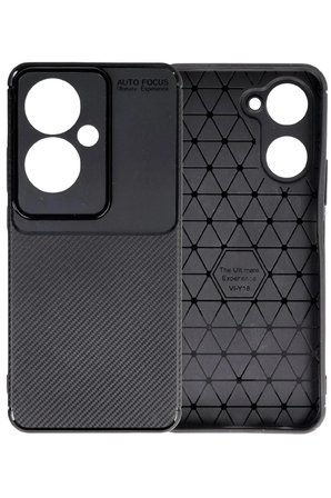 Newface Oppo Reno 11F Kılıf Auto Focus Karbon Kapak - Siyah