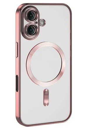 Newface Apple iPhone 16 Kılıf Kross Magneticsafe Kapak - Pembe