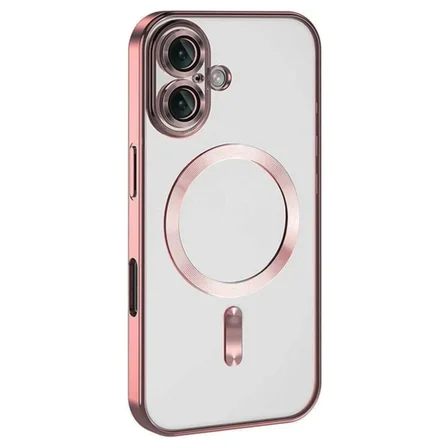 Newface Apple iPhone 16 Kılıf Kross Magneticsafe Kapak - Pembe