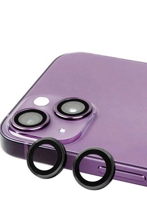 Newface Apple iPhone 15 Raze Metal Kamera Lens - Siyah