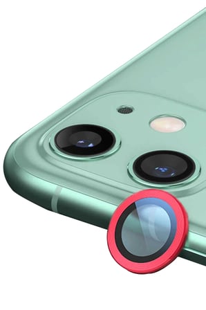 Newface Apple iPhone 12 Mini Raze Metal Kamera Lens - Kırmızı