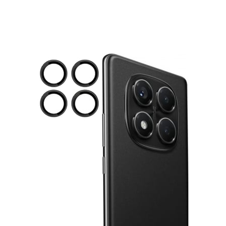 Joko Xiaomi Redmi Note 14 Pro 4G PVD Metal Kamera Lens - Siyah