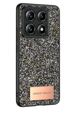Onegif Xiaomi Mi 14T Pro Bright Simli Kapak - Gümüş
