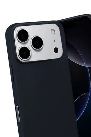 Newface Apple iPhone 17 Pro Max Nano içi Kadife Silikon - Siyah