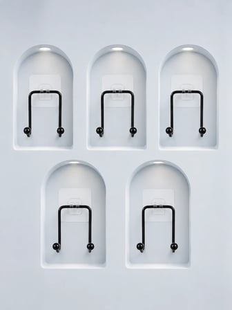 5 Adet Yapışkanlı Askı Çok Amaçlı Mutfak Banyo Düzenleyici Askılık