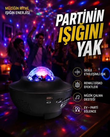 10 Renkli Kombinasyon + Breathing Light + 2 Saat Zamanlayıcılı Star Lamba