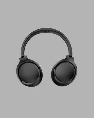 Bluetooth 5.0 Siyah Kablosuz Kulaklık 18 Saat Batarya Katlanabilir Tasarım Yeni Nesil