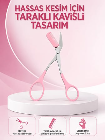 Kaş, Kirpik ve Tırnak Çevresi Temizliği İçin Çok Fonksiyonlu Makas Yeni Nesil