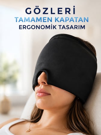 Soğuk &amp; Sıcak Kompres Özellikli Jel Başlık Ergonomik Rahatlama Maskesi