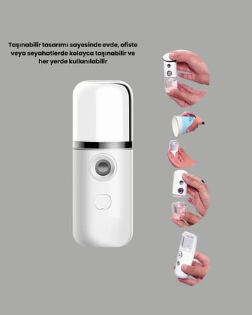 Mini Şarjlı Buhar Nemlendirici – Taşınabilir, Enerji Tasarruflu, Kablosuz Kullanım Yeni Nesil