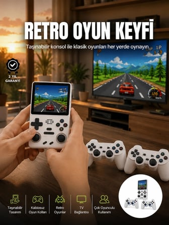 Taşınabilir El Konsolu Kablosuz Gamepadli Yeni Nesil
