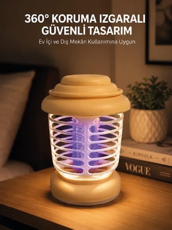 360° Koruma Izgaralı LED Sinek Kovucu Aydınlatma Lambası