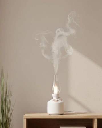 USB Şarjlı Gaz Lambası Modeli Nano Mist Aromaterapi Nemlendirici 280 ml