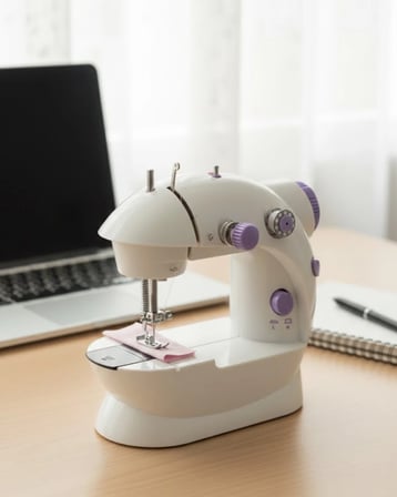 Ev Tipi Mini Dikiş Makinesi Ayarlanabilir Hız ve Işıklı