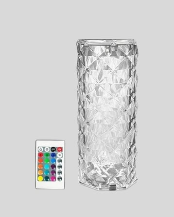 Kristal RGB LED’li Kumandalı Masa ve Gece Lambası – Renkli Işık Modlarıyla Şık Dekoratif Aydınlatma