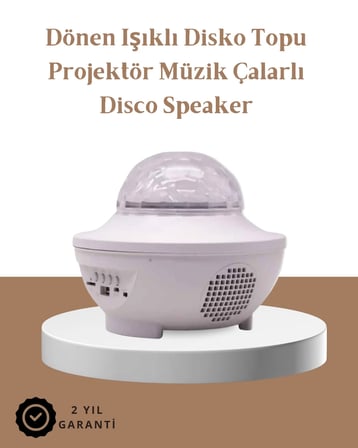 Müzik Ritimli Işık Değişimi &amp; Dönen Dalga Efekti – Galaxy Projektör