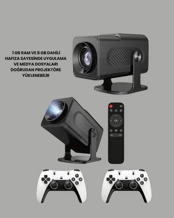 450 ANSI Lümen, 4K Destekli Kompakt Ev Projektörü
