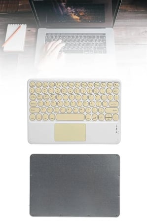 Touchpad Tüm Cihazlara Uyumlu Bluetooth Klavye Touchpad Slim Kablosuz Wifi Q Klavye