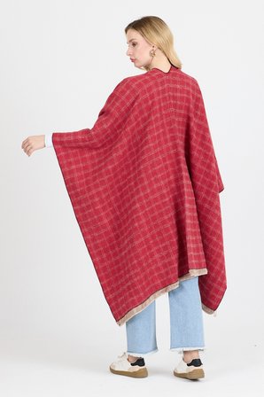 Panço - Pamuk Polyester Karışımlı Şık ve  Kaliteli Kumaş-Kırmızı