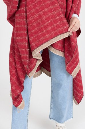 Panço - Pamuk Polyester Karışımlı Şık ve  Kaliteli Kumaş-Kırmızı