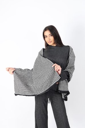 Şık Kullanım Pamuk Polyester Şal-GRİ