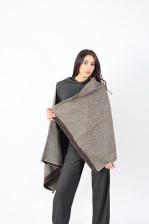 Şık Kullanım Pamuk Polyester Şal-GRİ
