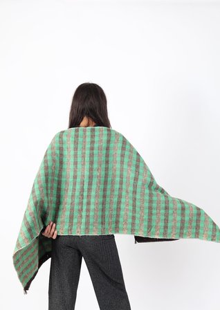 Şık Kullanım Pamuk Polyester Şal-Yeşil